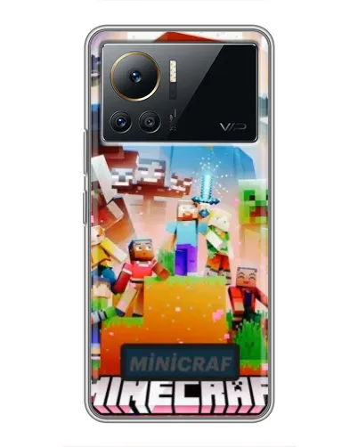 Чехол для Infinix Note 12 Pro (4G) с картинкой «Minecraft герои игры»