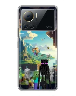 Чехол для Infinix Note 12 Pro (4G) с картинкой «Эндермен в лесу»