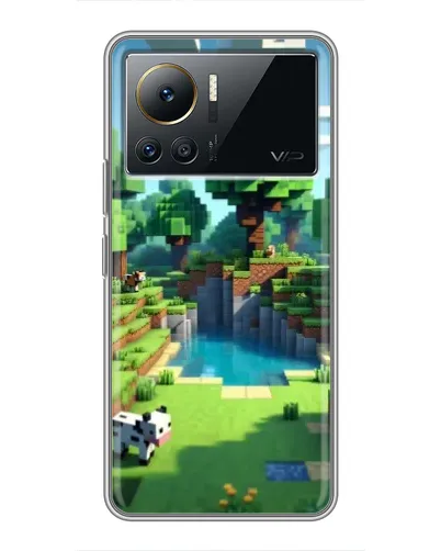 Чехол для Infinix Note 12 Pro (4G) с картинкой «Minecraft летний день»