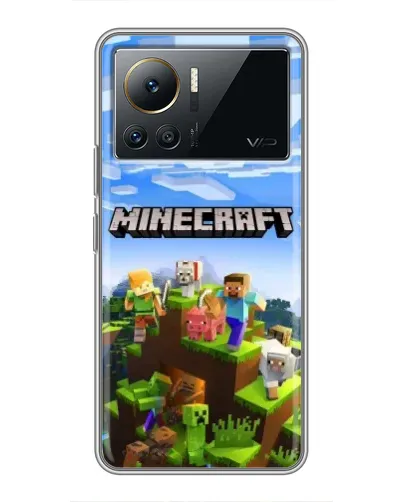 Чехол для Infinix Note 12 Pro (4G) с картинкой «Minecraft классический мир»