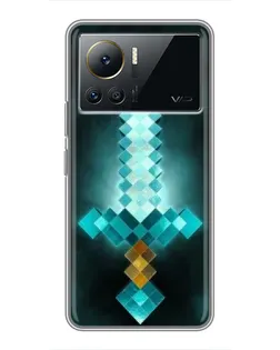Чехол для Infinix Note 12 Pro (4G) с картинкой «Алмазный меч неон»