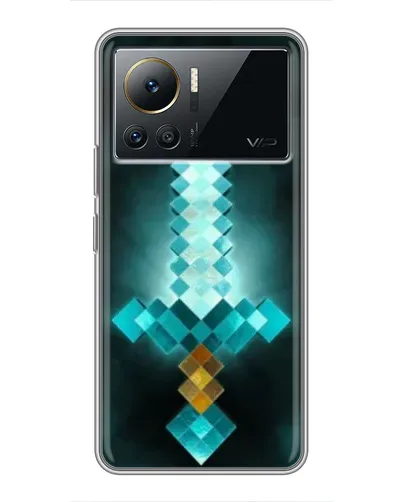 Чехол для Infinix Note 12 Pro (4G) с картинкой «Алмазный меч неон»