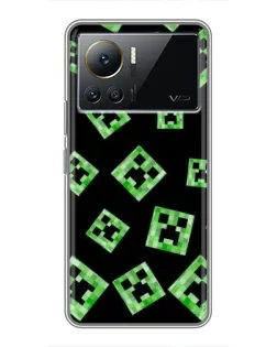 Чехол для Infinix Note 12 Pro (4G) с картинкой «Паттерн с криперами»