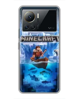 Чехол для Infinix Note 12 Pro (4G) с картинкой «Minecraft ледяной мир»