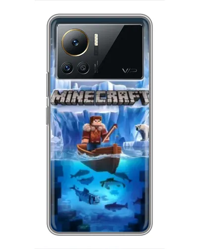 Чехол для Infinix Note 12 Pro (4G) с картинкой «Minecraft ледяной мир»