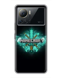Чехол для Infinix Note 12 Pro (4G) с картинкой «Minecraft Diamond лого»