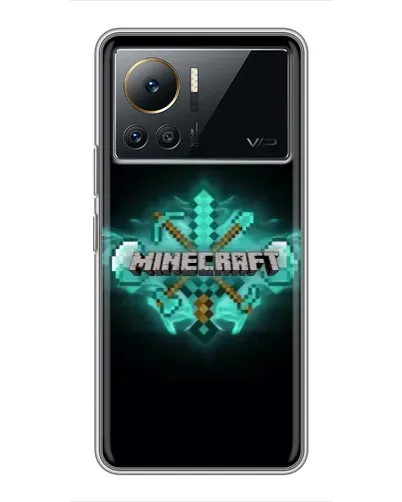 Чехол для Infinix Note 12 Pro (4G) с картинкой «Minecraft Diamond лого»