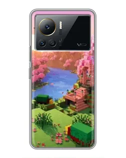 Чехол для Infinix Note 12 Pro (4G) с картинкой «Розовое дерево Minecraft»