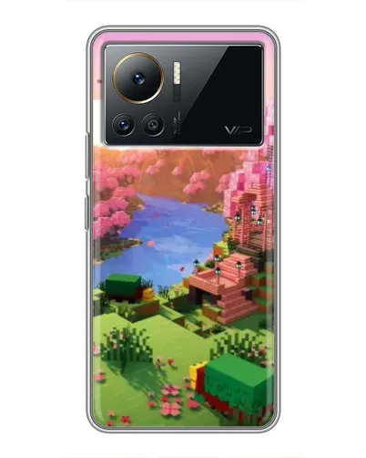 Чехол для Infinix Note 12 Pro (4G) с картинкой «Розовое дерево Minecraft»