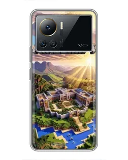 Чехол для Infinix Note 12 Pro (4G) с картинкой «Minecraft панорама»