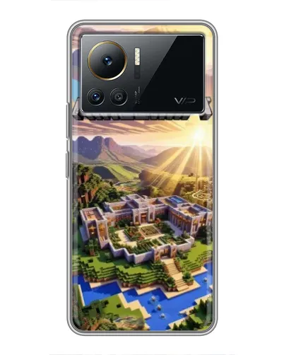 Чехол для Infinix Note 12 Pro (4G) с картинкой «Minecraft панорама»