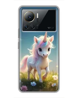 Чехол для Infinix Note 12 Pro (4G) с картинкой «Единорог на поляне»