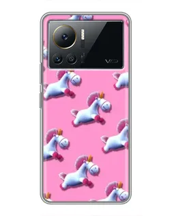 Чехол для Infinix Note 12 Pro (4G) с картинкой «Единороги на розовом»
