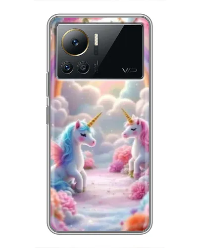 Чехол для Infinix Note 12 Pro (4G) с картинкой «Радуга и единороги» Чехол для Infinix Note 12 Pro (4G) с картинкой «Радуга и единороги»