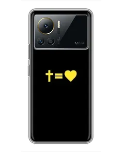 Чехол для Infinix Note 12 Pro (4G) с картинкой «Сердце и Крест»