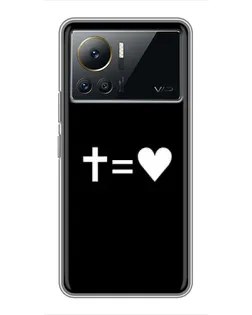 Чехол для Infinix Note 12 Pro (4G) с картинкой «Крест и Сердце»