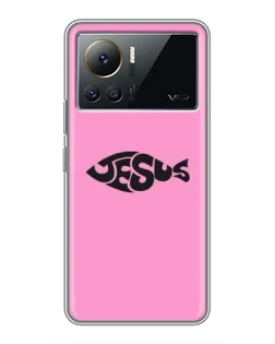 Чехол для Infinix Note 12 Pro (4G) с картинкой «Розовый символ  Jesus»