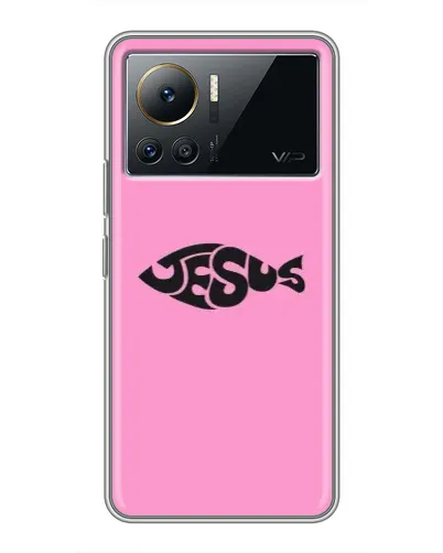 Чехол для Infinix Note 12 Pro (4G) с картинкой «Розовый символ Jesus» Чехол для Infinix Note 12 Pro (4G) с картинкой «Розовый символ Jesus»
