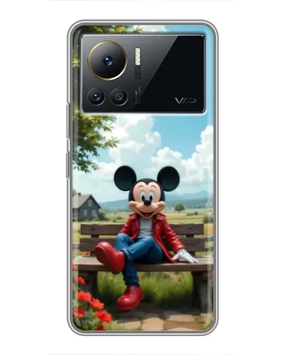 Чехол для Infinix Note 12 Pro (4G) с картинкой «Микки на скамейке»