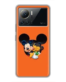 Чехол для Infinix Note 12 Pro (4G) с картинкой «Сердце Микки Минни»