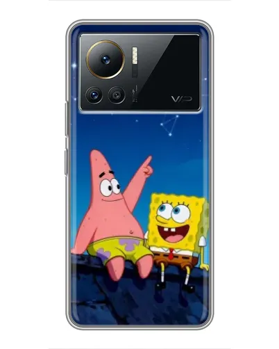 Чехол для Infinix Note 12 Pro (4G) с картинкой «Губка Боб и Патрик ночью» Чехол для Infinix Note 12 Pro (4G) с картинкой «Губка Боб и Патрик ночью»