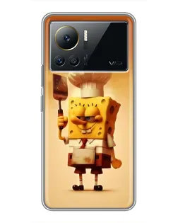 Чехол для Infinix Note 12 Pro (4G) с картинкой «Губка Боб повар»