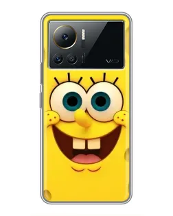 Чехол для Infinix Note 12 Pro (4G) с картинкой «Губка Боб улыбка»