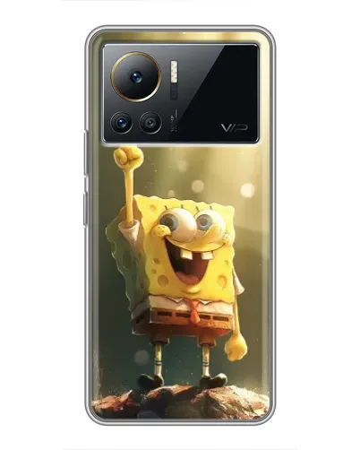 Чехол для Infinix Note 12 Pro (4G) с картинкой «Сияющий Спанч Боб» Чехол для Infinix Note 12 Pro (4G) с картинкой «Сияющий Спанч Боб»