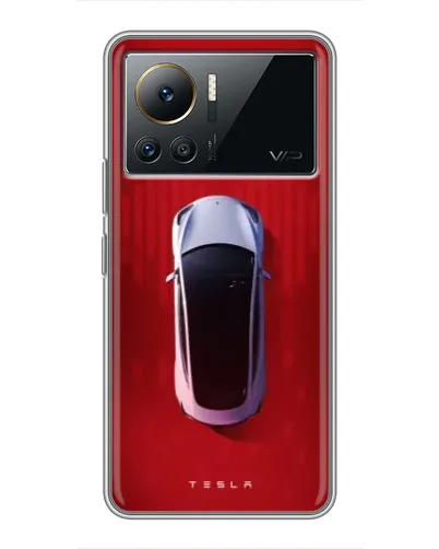 Чехол для Infinix Note 12 Pro (4G) с картинкой «Tesla Top View»