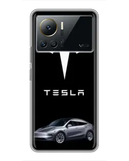 Чехол для Infinix Note 12 Pro (4G) с картинкой «Tesla Model Y»