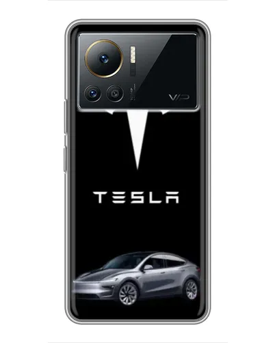 Чехол для Infinix Note 12 Pro (4G) с картинкой «Tesla Model Y»