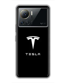 Чехол для Infinix Note 12 Pro (4G) с картинкой «Tesla White Logo»