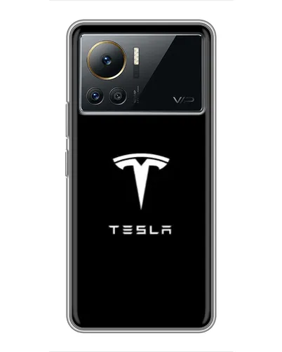 Чехол для Infinix Note 12 Pro (4G) с картинкой «Tesla White Logo»