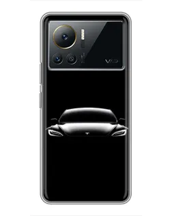 Чехол для Infinix Note 12 Pro (4G) с картинкой «Фары Tesla Night»