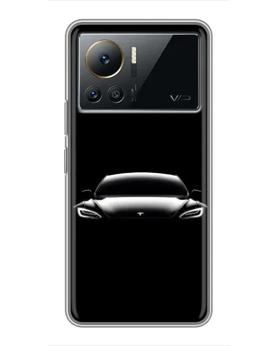 Чехол для Infinix Note 12 Pro (4G) с картинкой «Фары Tesla Night»