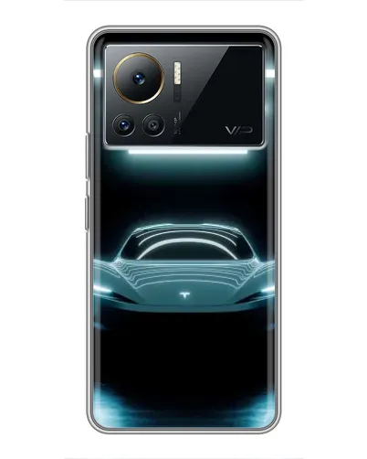 Чехол для Infinix Note 12 Pro (4G) с картинкой «Tesla в неоне»