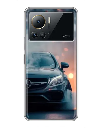 Чехол для Infinix Note 12 Pro (4G) с картинкой «Mercedes — ночной город»