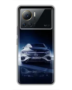 Чехол для Infinix Note 12 Pro (4G) с картинкой «Ночной Mercedes EQ»