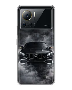 Чехол для Infinix Note 12 Pro (4G) с картинкой «Mercedes в дыму»