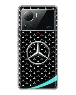 Чехол для Infinix Note 12 Pro (4G) с картинкой «Mercedes — бирюзовый акцент»
