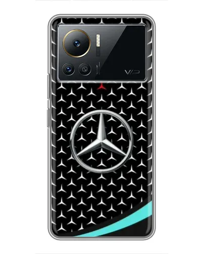 Чехол для Infinix Note 12 Pro (4G) с картинкой «Mercedes — бирюзовый акцент»