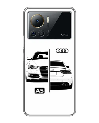 Чехол для Infinix Note 12 Pro (4G) с картинкой «Audi — контрастный дизайн»