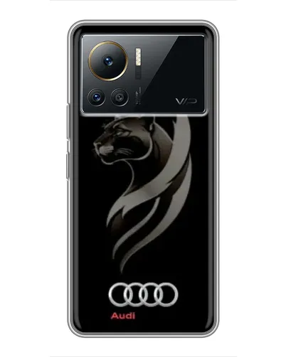 Чехол для Infinix Note 12 Pro (4G) с картинкой «Графика — пантера и Audi»