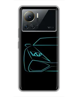 Чохол для Infinix Note 12 Pro (4G) з картинкою «Блакитний силует Lamborghini» Чохол для Infinix Note 12 Pro (4G) з картинкою «Блакитний силует Lamborghini»