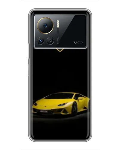 Чехол для Infinix Note 12 Pro (4G) с картинкой «Lamborghini желтый акцент»