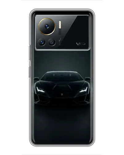 Чехол для Infinix Note 12 Pro (4G) с картинкой «Черный Lamborghini Aventador»