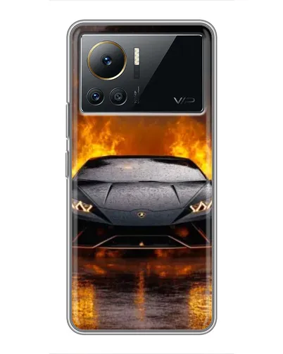 Чехол для Infinix Note 12 Pro (4G) с картинкой «Lamborghini в огне»