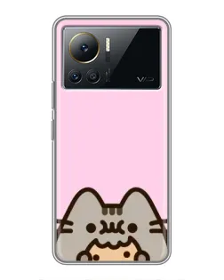 Чехол для Infinix Note 12 Pro (4G) с картинкой «Pusheen и печенье»