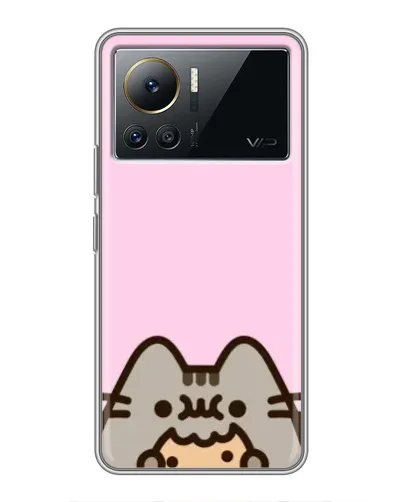 Чехол для Infinix Note 12 Pro (4G) с картинкой «Pusheen и печенье»