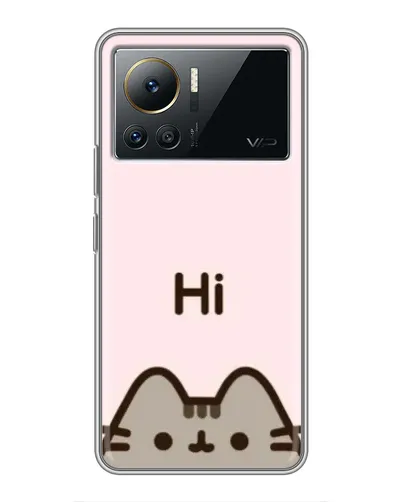 Чехол для Infinix Note 12 Pro (4G) с картинкой «Пушин говорит Hi»